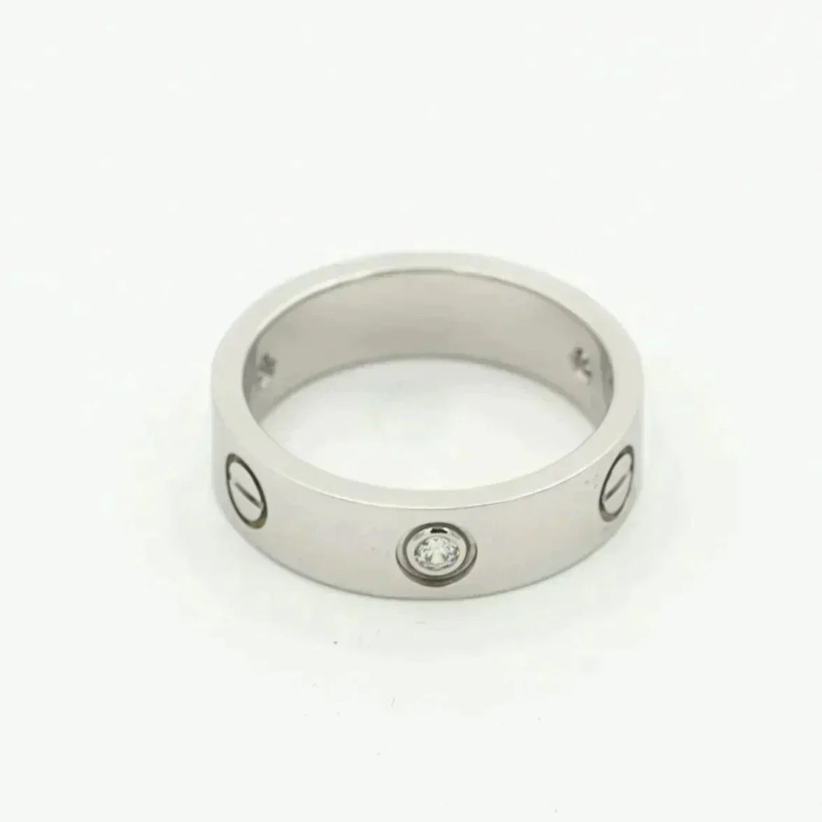 CARTIER LOVE RING 5.5MM 3 DIAMONDS SILVER