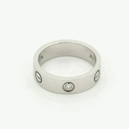 CARTIER LOVE RING 5.5MM 3 DIAMONDS SILVER