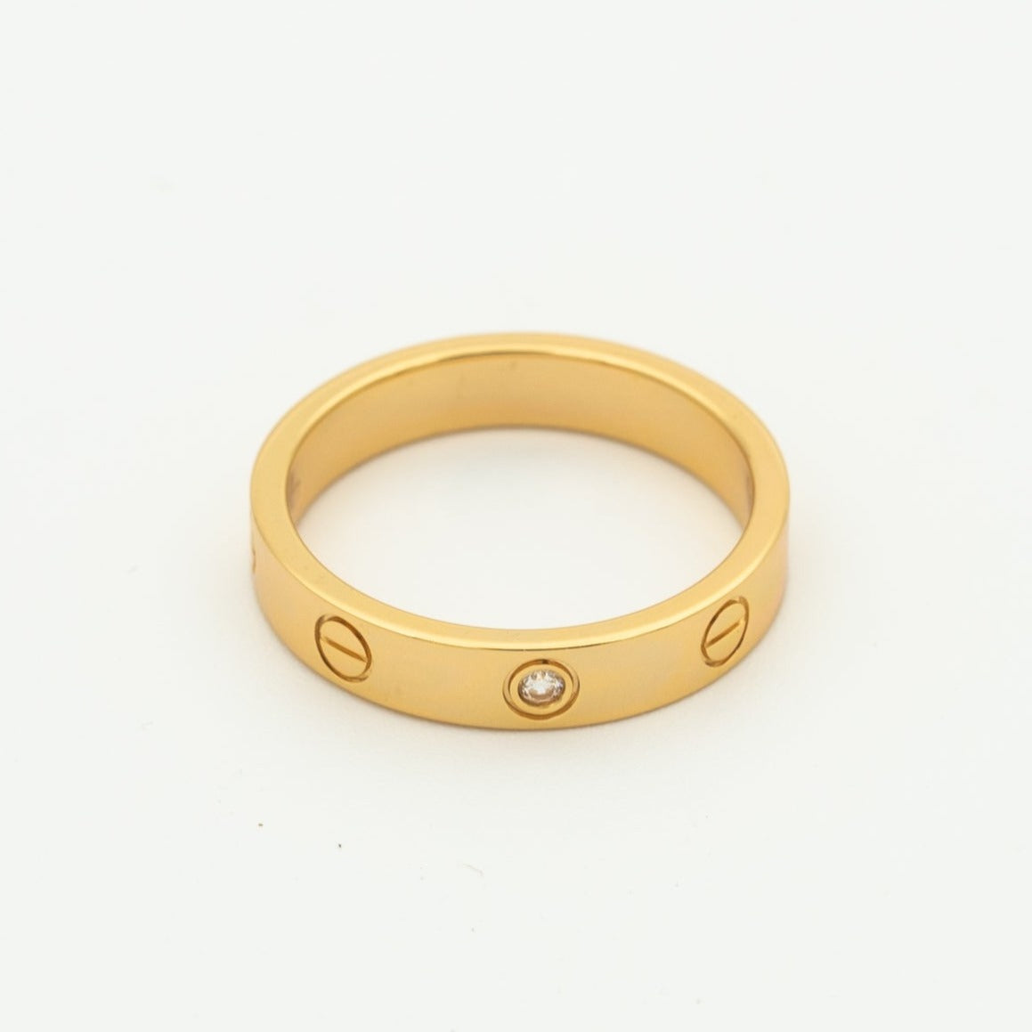 CARTIER LOVE RING 4MM 1 DIAMOND PINK GOLD