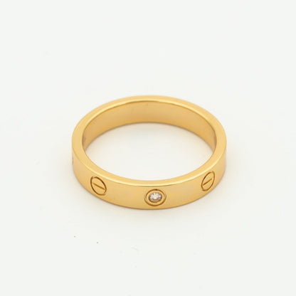CARTIER LOVE RING 4MM 1 DIAMOND PINK GOLD