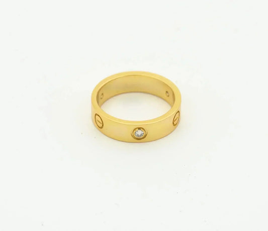 CARTIER LOVE RING 4MM 1 DIAMOND GOLD