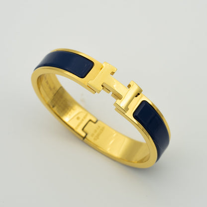 HERMES H BLUE BRACELET