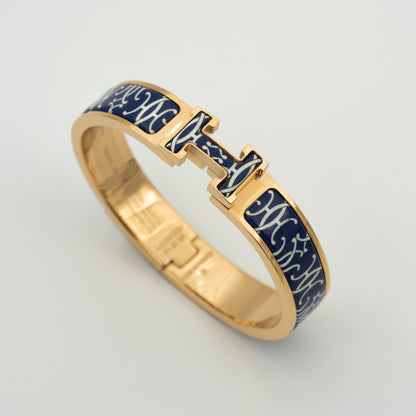 HERMES H BRACELET BLACK MULTICOLOR