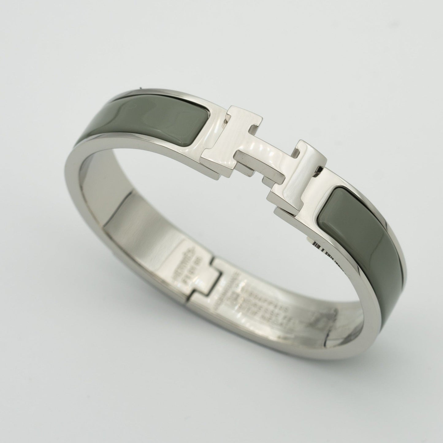 HERMES H BRACELET BLUE GREEN 12MM