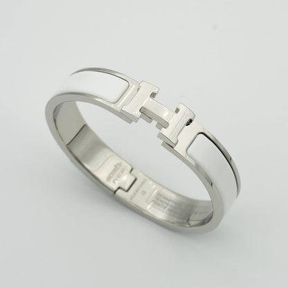 HERMES H WHITE BRACELET