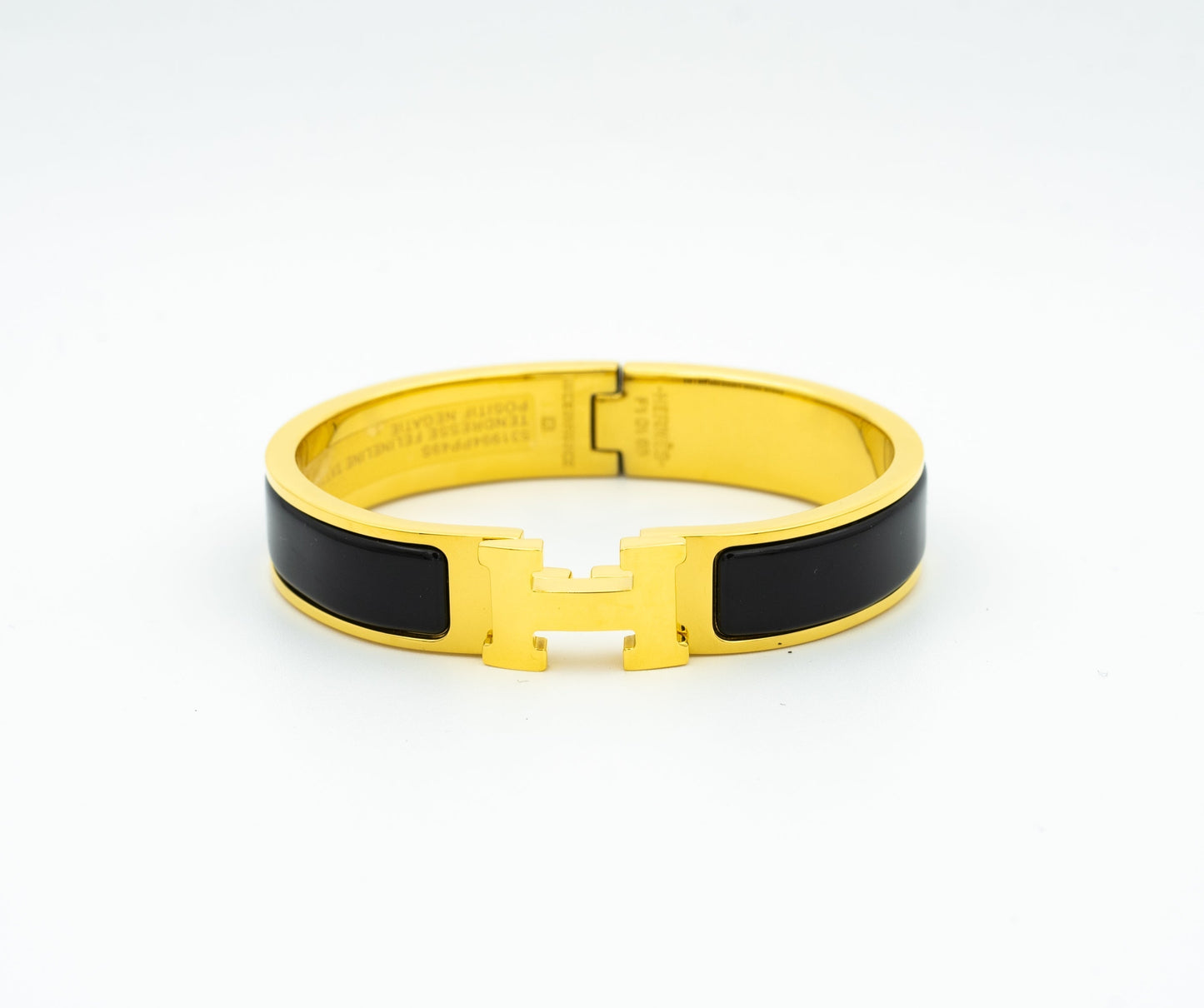 HERMES H BLACK BRACELET