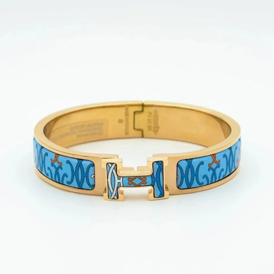 HERMES H BRACELET BLUE MULTICOLOR
