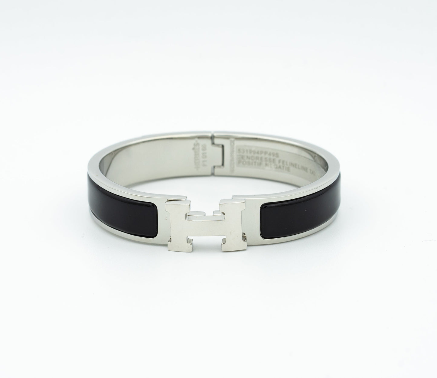 HERMES H BLACK BRACELET