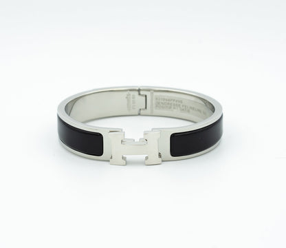 HERMES H BLACK BRACELET