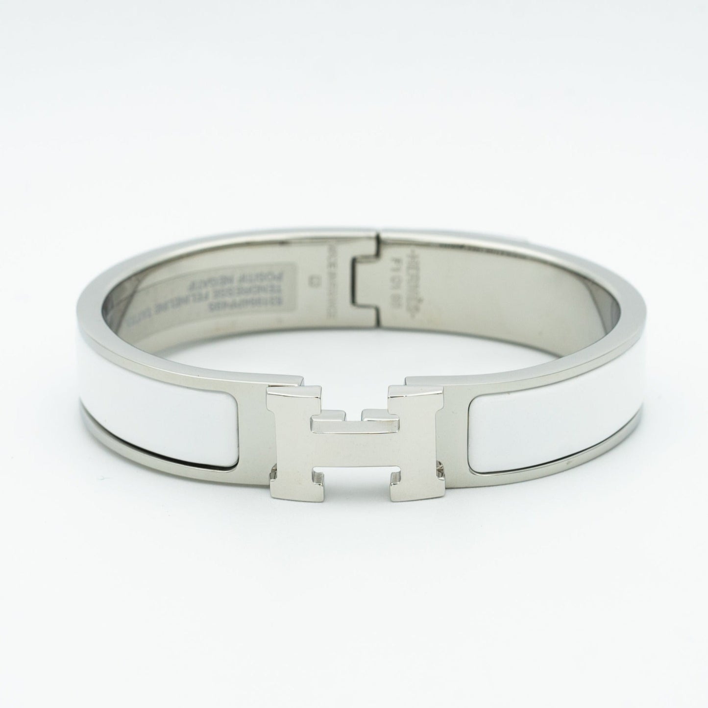 HERMES H WHITE BRACELET