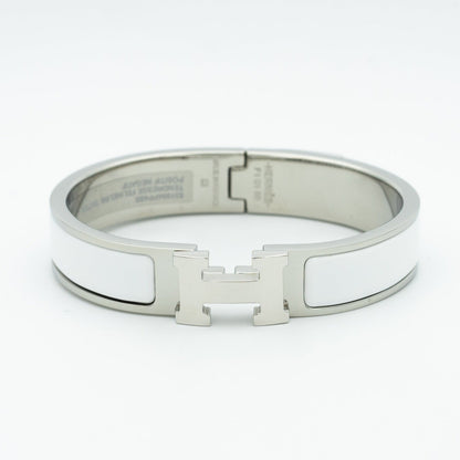 HERMES H WHITE BRACELET