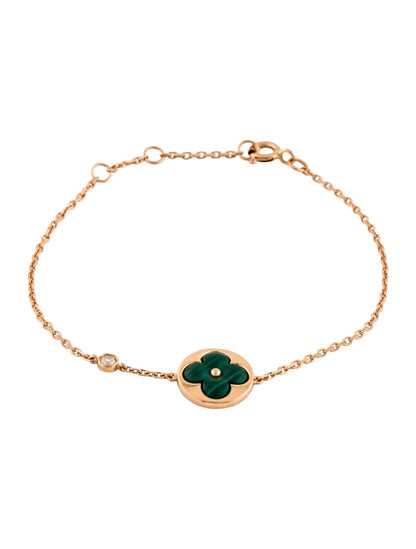 LOUIS VUITTON SUN MALACHITE 1 DIAMOND PINK GOLD BRACELET