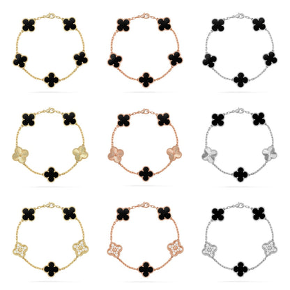 VCA CLOVER 5 MOTIF ONYXS BRACELET COLLECTION