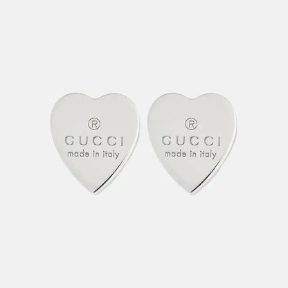 18K Double Gucci Heart Earrings