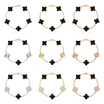 VCA CLOVER 5 MOTIF PULSAR STONE BRACELET COLLECTION