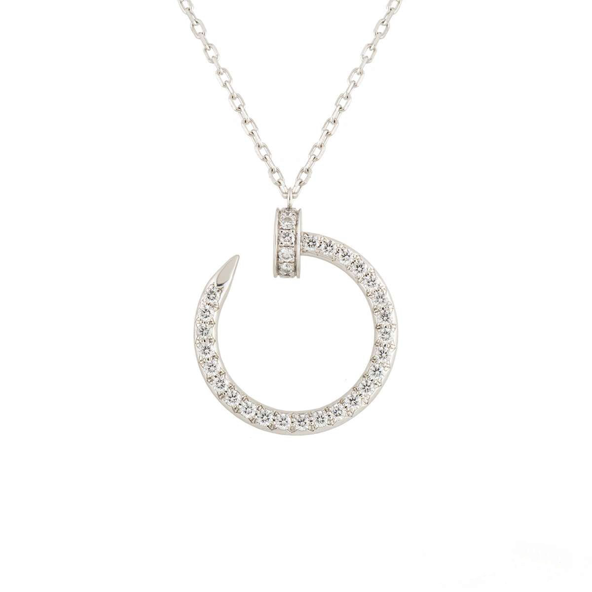 CARTIER JUSTE NECKLACE SILVER DIAMONDS