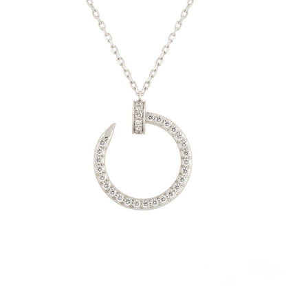CARTIER JUSTE NECKLACE SILVER DIAMONDS