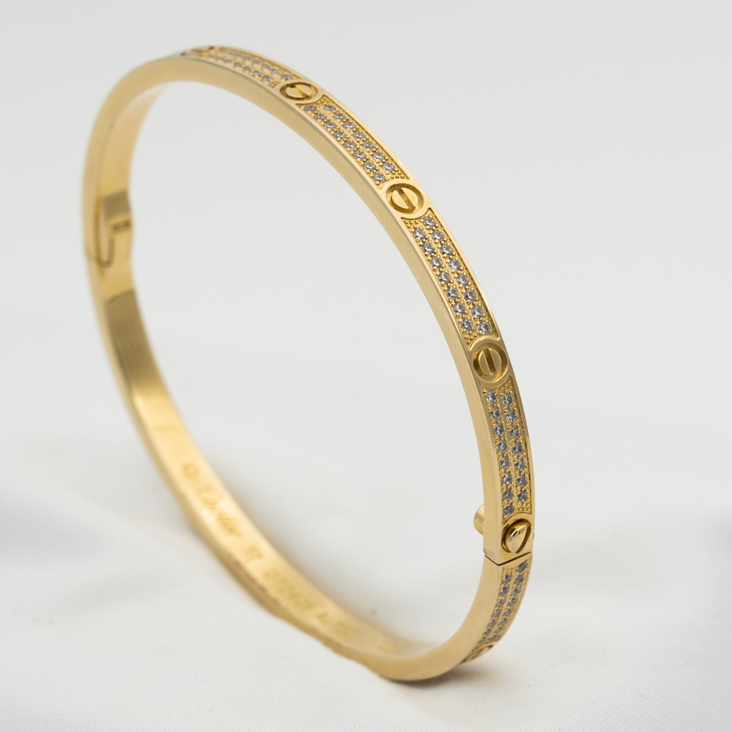 CARTIER LOVE BRACELET 3.65MM DIAMOND-PAVED