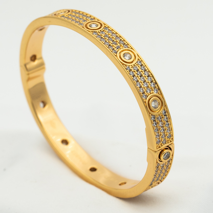 CARTIER LOVE BRACELET 6.1MM DIAMOND-PAVED 10 BIG DIAMONDS