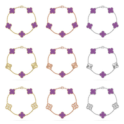 VCA CLOVER 5 MOTIF VIOLET BRACELET COLLECTION