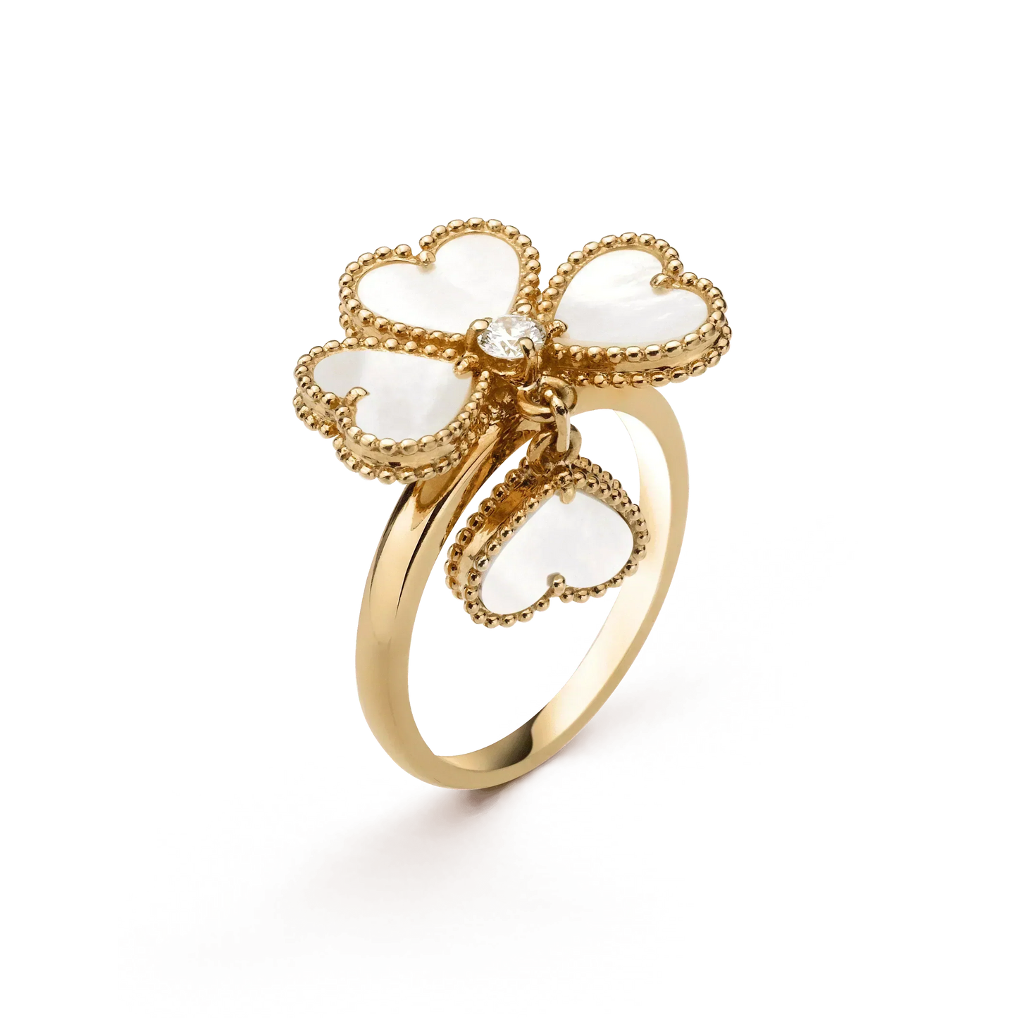 VCA SWEET CLOVER WHITE MOP RING