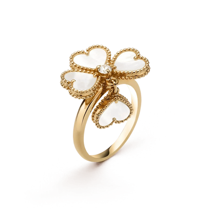 VCA SWEET CLOVER WHITE MOP RING