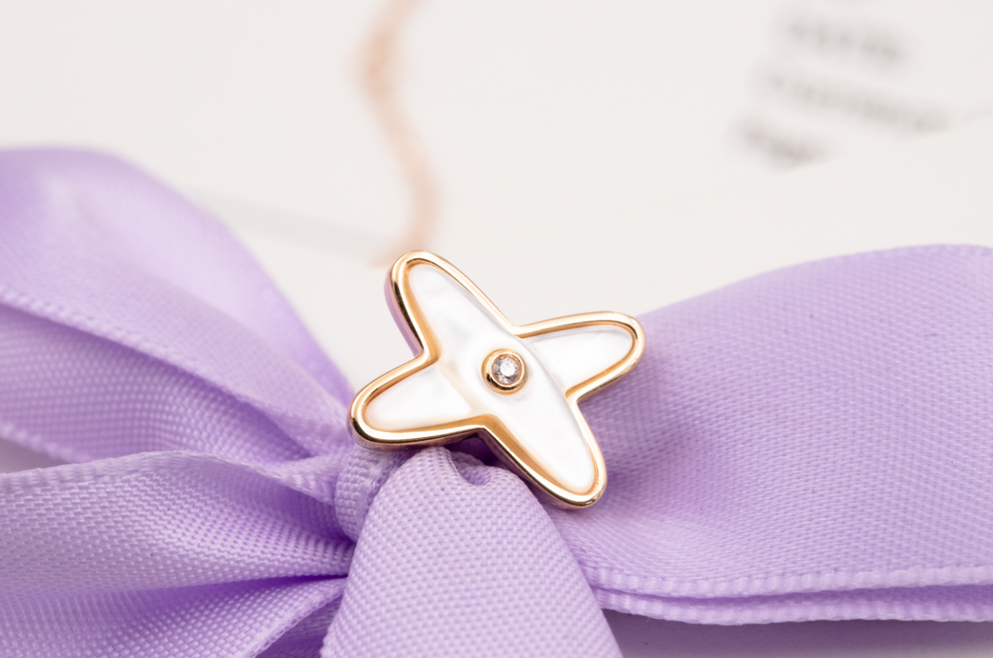 CHAUMET JEUX DE WHITE MOP PINK GOLD DIAMOND EARRINGS