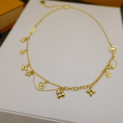 LOUIS VUITTON BLOOMING SUPPLE NECKLACE BRASS