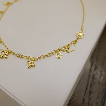 LOUIS VUITTON BLOOMING SUPPLE NECKLACE BRASS