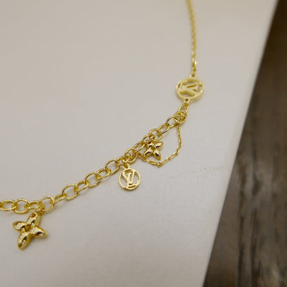 LOUIS VUITTON BLOOMING SUPPLE NECKLACE BRASS