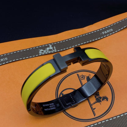 HERMES CLIC HM SO BLACK YELLOW BRACELET