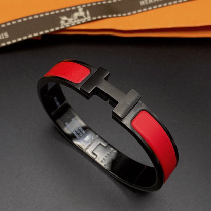 HERMES CLIC HM SO BLACK RED BRACELET