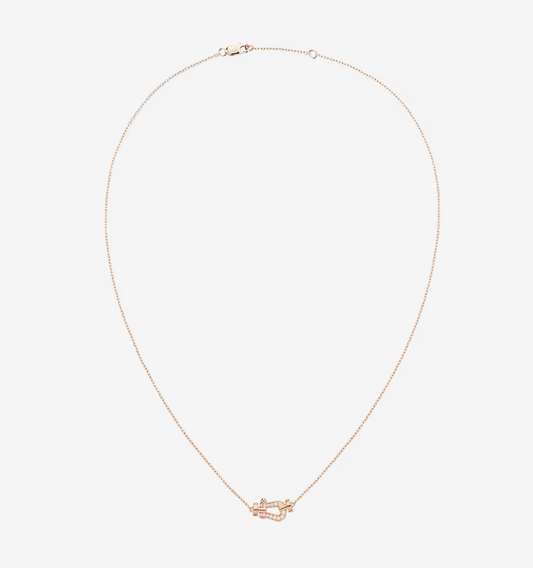 FRED FORCE 10 DIAMOND PINK GOLD NECKLACE MINI MODEL