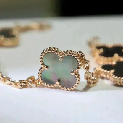 VCA CLOVER 5 MOTIF GRAY MOP BRACELET COLLECTION