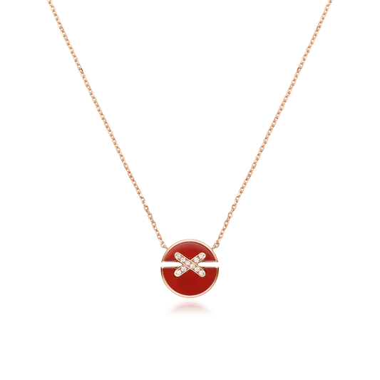 CHAUMET JEUX DE ROSE GOLD DIAMOND NECKLACE