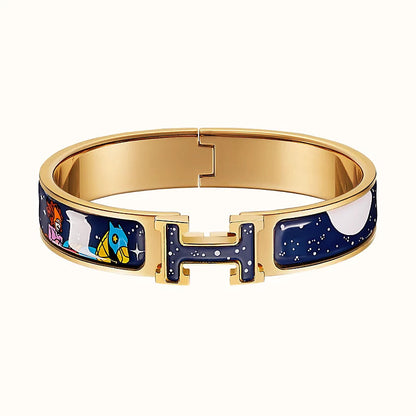 HERMES H STAR AND MOON BRACELET 12MM