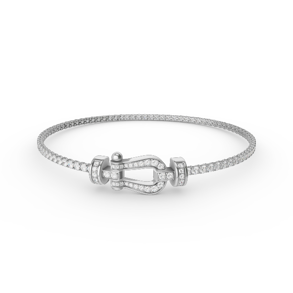 FRED FORCE HORSESHOE DIAMOND TENNIS BRACELET