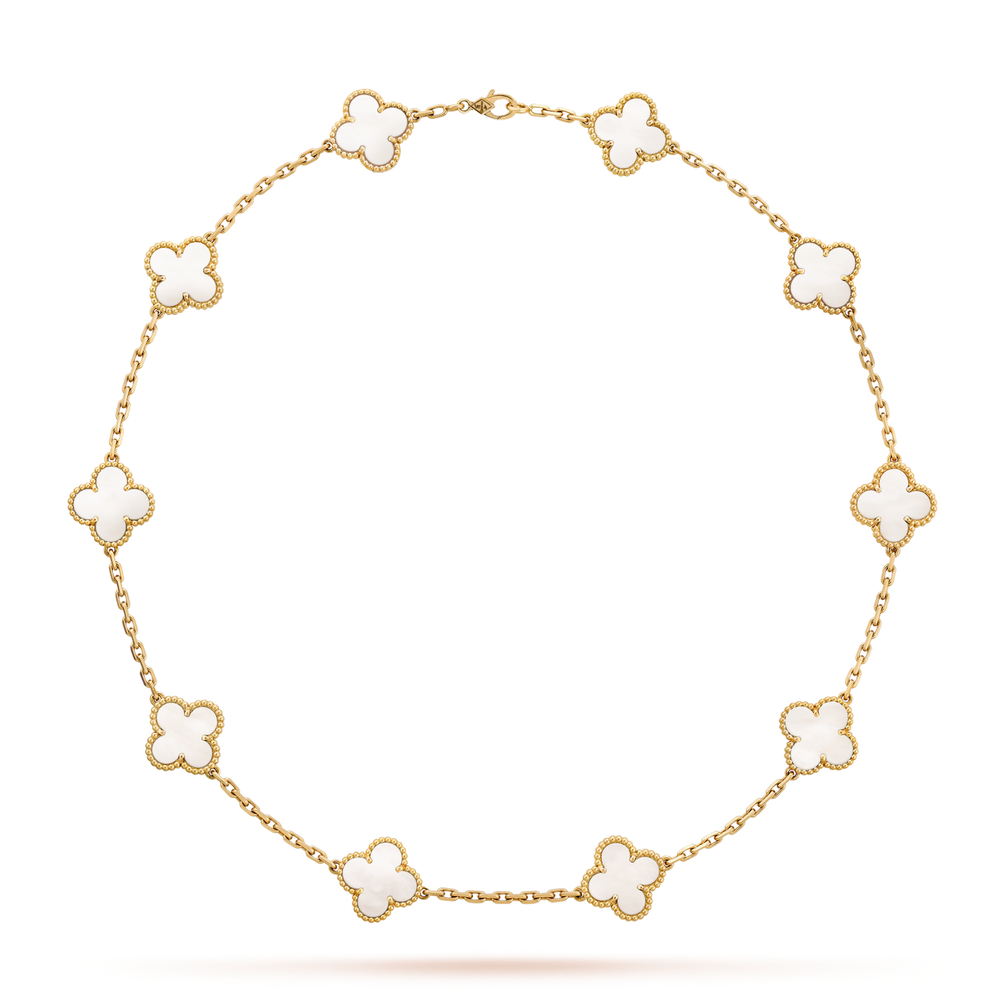 VCA CLOVER 10 MOTIFS WHITE MOTHER OF PEARL NECKLACE