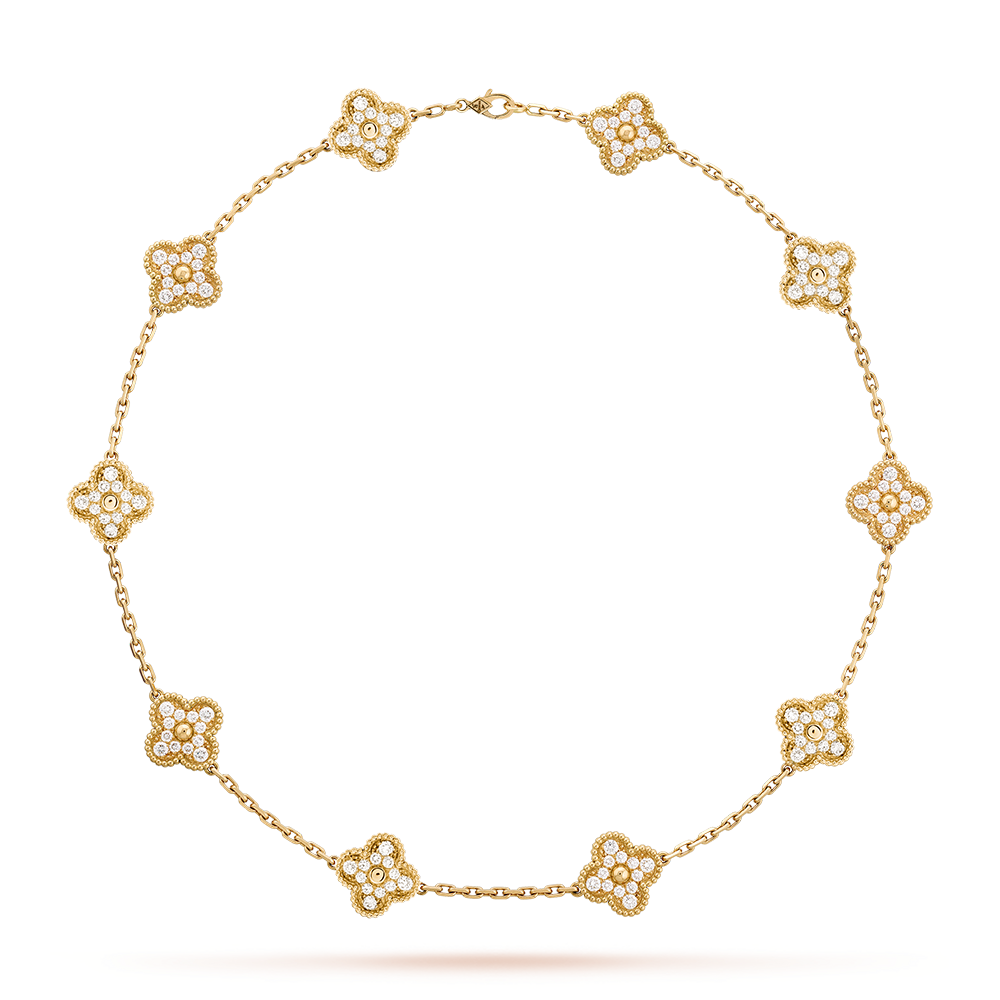 VCA CLOVER 10 MOTIFS DIAMOND NECKLACE