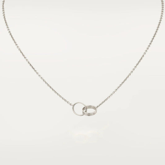 CARTIER LOVE NECKLACE PINK GOLD AND SILVER