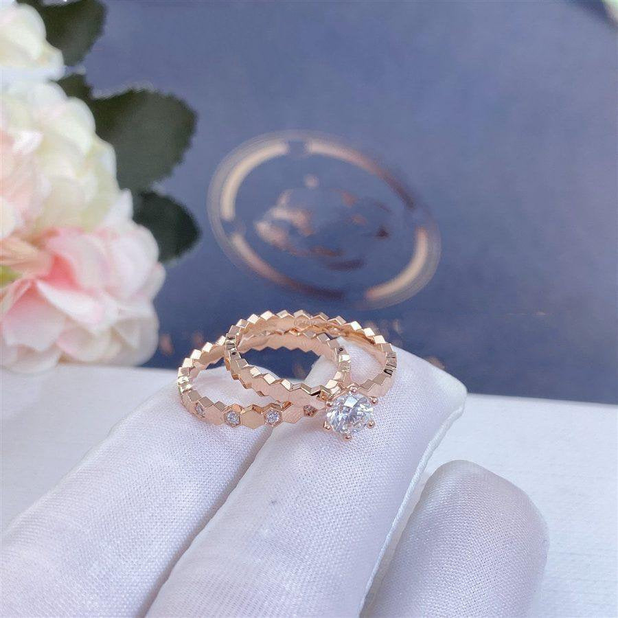 CHAUMET BEE LOVE RING PINK GOLD DIAMOND