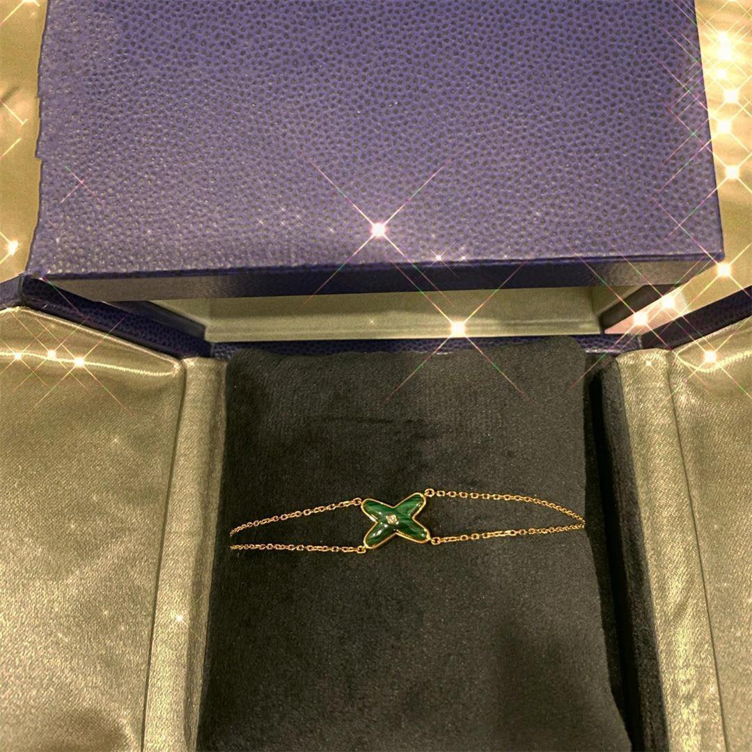 CHAUMET JEUX BRACELET MALACHITE PINK GOLD 1 DIAMOND