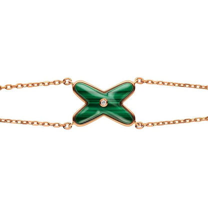 CHAUMET JEUX BRACELET MALACHITE PINK GOLD 1 DIAMOND