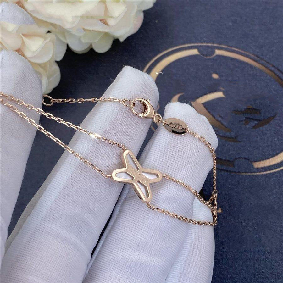 CHAUMET JEUX BRACELET WHITE MOP PINK GOLD 1 DIAMOND