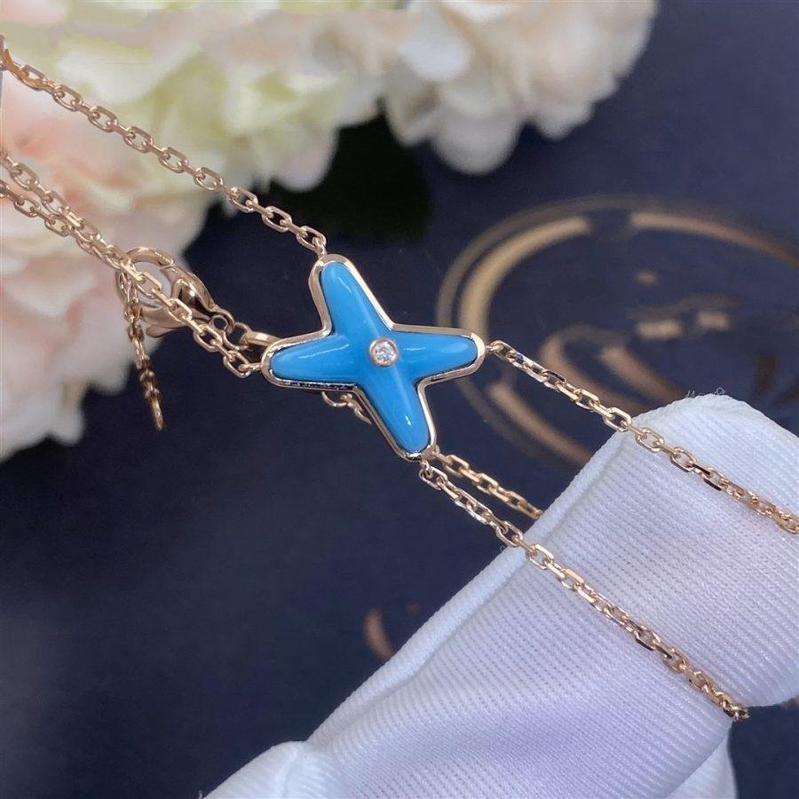 CHAUMET JEUX BRACELET TURQUOISE PINK GOLD 1 DIAMOND