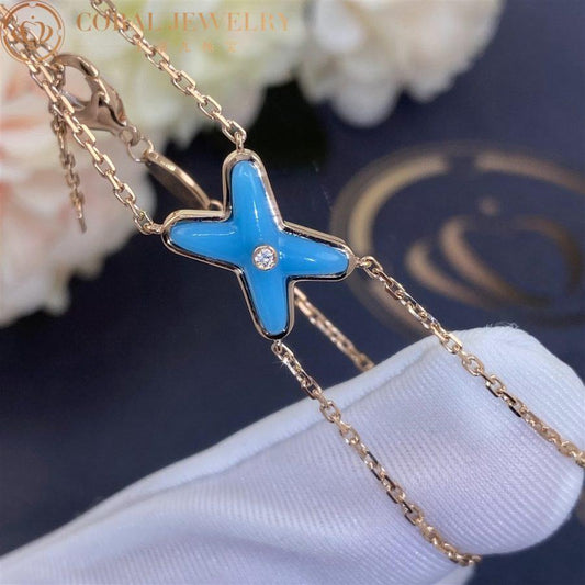 CHAUMET JEUX BRACELET TURQUOISE PINK GOLD 1 DIAMOND