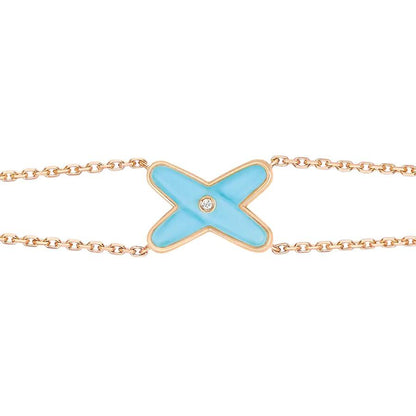 CHAUMET JEUX BRACELET TURQUOISE PINK GOLD 1 DIAMOND