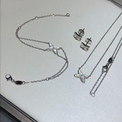 CHAUMET JEUX BRACELET WHITE MOP SILVER 1 DIAMOND