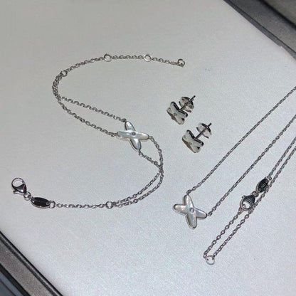 CHAUMET JEUX BRACELET WHITE MOP SILVER 1 DIAMOND