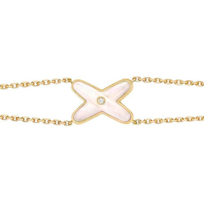 CHAUMET JEUX BRACELET WHITE MOP GOLD 1 DIAMOND